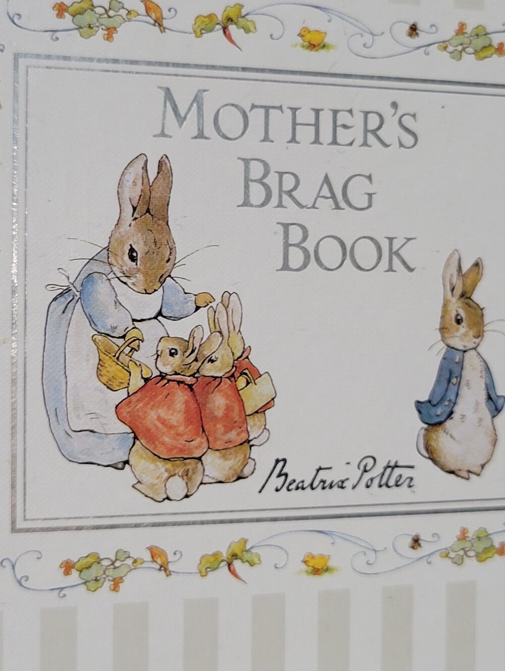 Beatrix Potter Mothers Brag Book Baby Photo Album CR Gibson Rabbit Bunny